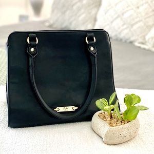 Black Versace 1969 Italia Handbag Purse Tote